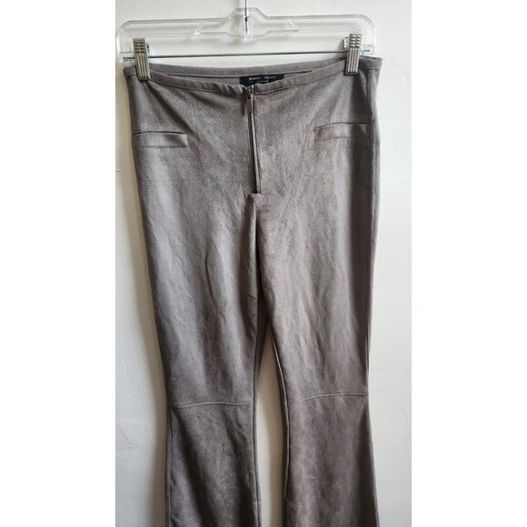 Romeo And Juliet Front Zip Suede Bell Bottom Boho Hippie Pants Size S - Picture 2 of 5